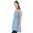 thumbnail image 1 of Blusa Maternidad Rayón Fresca Cómoda Ropa Embarazo Blusa Mujer Casual Tirantes Ajustables Color Azul Cielo, 1 of 3