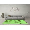 thumbnail image 3 of Ahgly Company Indoor Square Abstract Green Modern Area Rugs, 4' Square, 3 of 4