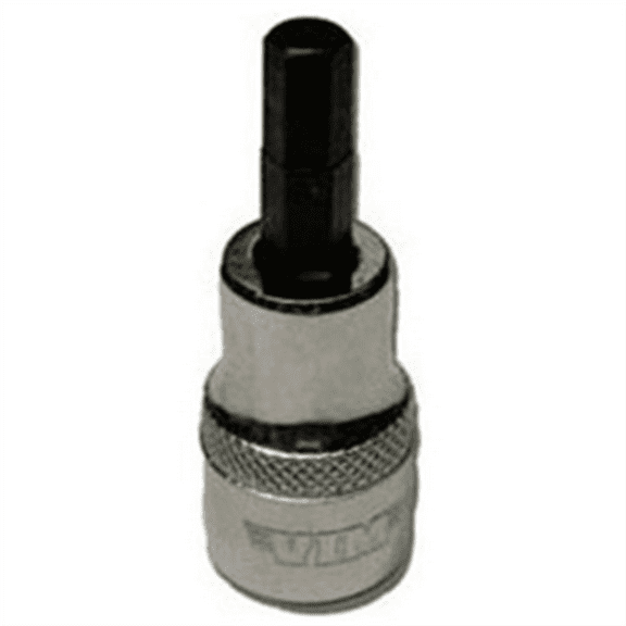 VIM Tools 6 mm Hex Bit, Satin Chrome 3/8 Inch Square Drive Bit Holder
