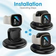 thumbnail image 5 of Peduu Charger Dock Compatible with Fitbit Sense 2/Versa 4/Sense/Versa 3, Anti-Slip Charging Stand Dock Station Replacement USB Cable 4.3Ft Cord Accessories Cradle Base Holder for Sense 2 Smartwatch, 5 of 6