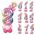thumbnail image 2 of Happy Birthday 0 1 2 3 4 5 6 7 8 9 Rose Gold Number Foil Balloon Digital Helium Balloons Wedding Decor Birthday Party Balloon Rose gold Number 8, 2 of 8