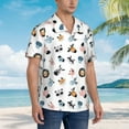 thumbnail image 5 of Xecao Cartoon Animals print Hawaiian shirt - a stylish short-sleeve button-down for men, perfect for casual beach and tropical outings., 5 of 9