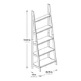 thumbnail image 6 of OSP Home Furnishings Medford Ladder Bookcase withÂ&nbsp;white distressed faces with natural veneer tops, 6 of 6