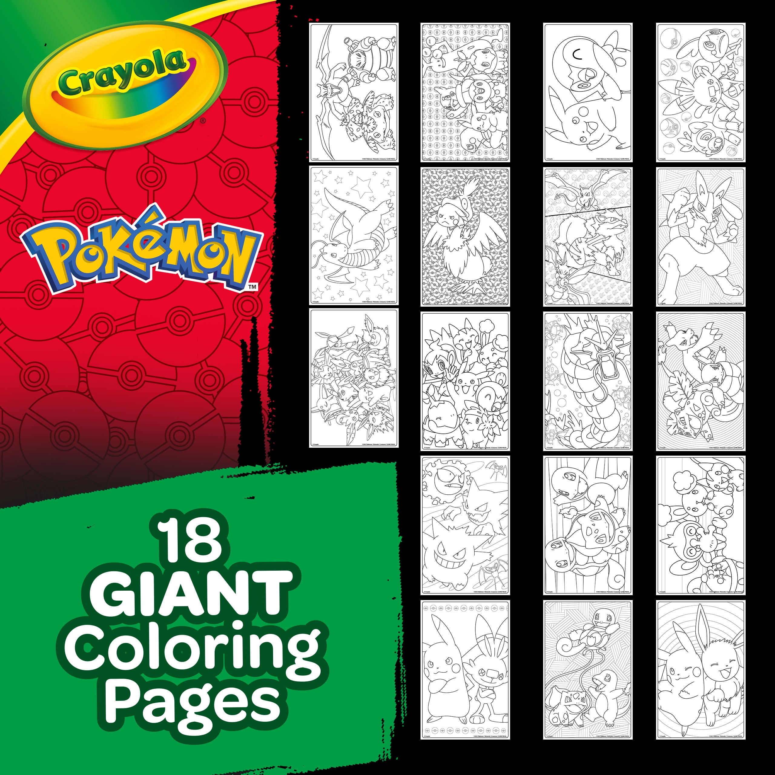 Coloring a Crayola Giant Pokemon page. 