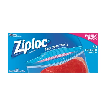 Ziploc Pinch Seal Freezer Bags Gallon 50 Count