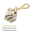 thumbnail image 3 of Unique Bargains 1T Cable Grip Wire Grip Jaw Puller 19cm/0.6FT Steel Cable Wire Puller Tool for Wire Rope Cable (Gold Tone) 2PCS, 3 of 7