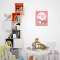 thumbnail image 2 of WFSposter Pig Poster Canvas Wall Art Pink Piggy Picture for Girls Room Bathroom Decor 12x15, 2 of 6
