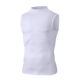thumbnail image 7 of Avirosel Men's Tank Top Sleeveless Round Neck Elastic Fitness Base Top Comfortable Athletic Moisture Wicking Shirt for Daily Wear White, 7 of 7