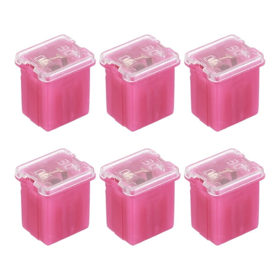 6 Pcs Low profile Car Fuses,32V DC 30A Box Shaped Cartridge Fuse Automotive