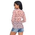 thumbnail image 2 of Ice Silk Mesh Long Sleeve Top Cooling Comfort Women's Crewneck Mesh Tops Casual Shirt Strawberry and Flower Medium, 2 of 6