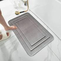 Yokan Bathroom Rugs Set of 2, Non-Slip Bath Mat & Towel Rack, Absorbent Bathroom Decor, Polyester Fiber Bathroom Carpet for Bathroom Organizer, Soft Floor Mat for Bathroom, 40x60cm