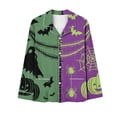 thumbnail image 7 of BaoFuBaoMei Halloween Lounge Sets Women 2 Piece Plus Size Long Sleeve Top and Pants Pajamas Halloween Bat Print Soft Cozy Sleepwear, 7 of 7