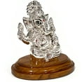 thumbnail image 3 of 999 Pure Silver Ganesh / Ganpathi idol / Statue / Murti (Figurine #48), 3 of 4