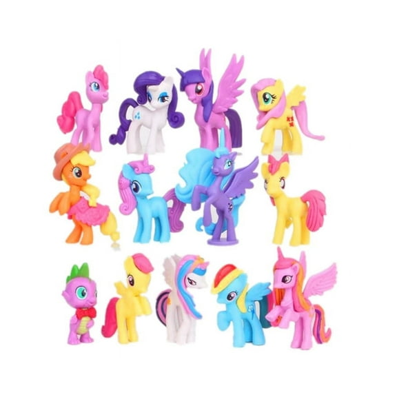 13PCS Baby Pony Figure Playset Cake Topper