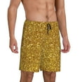 thumbnail image 2 of Sikiie Gold Glitter Mens Pajama Shorts, Lightweight Lounge Pant with Pockets Soft Sleep Pj Shorts for Men4X-Large, 2 of 6