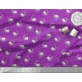thumbnail image 3 of Soimoi Purple Poly Georgette Fabric Cat & Moon Star Print Sewing Fabric BTY 42 Inch Wide, 3 of 3