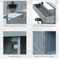 thumbnail image 6 of Outdoor Kitchen Island, Rolling Bar Cart & Storage Cabinet with Stainless Steel Top, Wood Grill Table with Spice Rack and Towel Rack for Kitchen & BBQ, 6 of 8