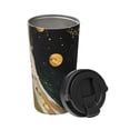 thumbnail image 2 of Lsque Abstract Gold Floral Galaxy Pattern Travel Coffee Mug 16oz: Insulated Coffee Cup with Leakproof Lid, Coffee Tumbler, Reusable Coffee Cups with Seal Lid, 2 of 8