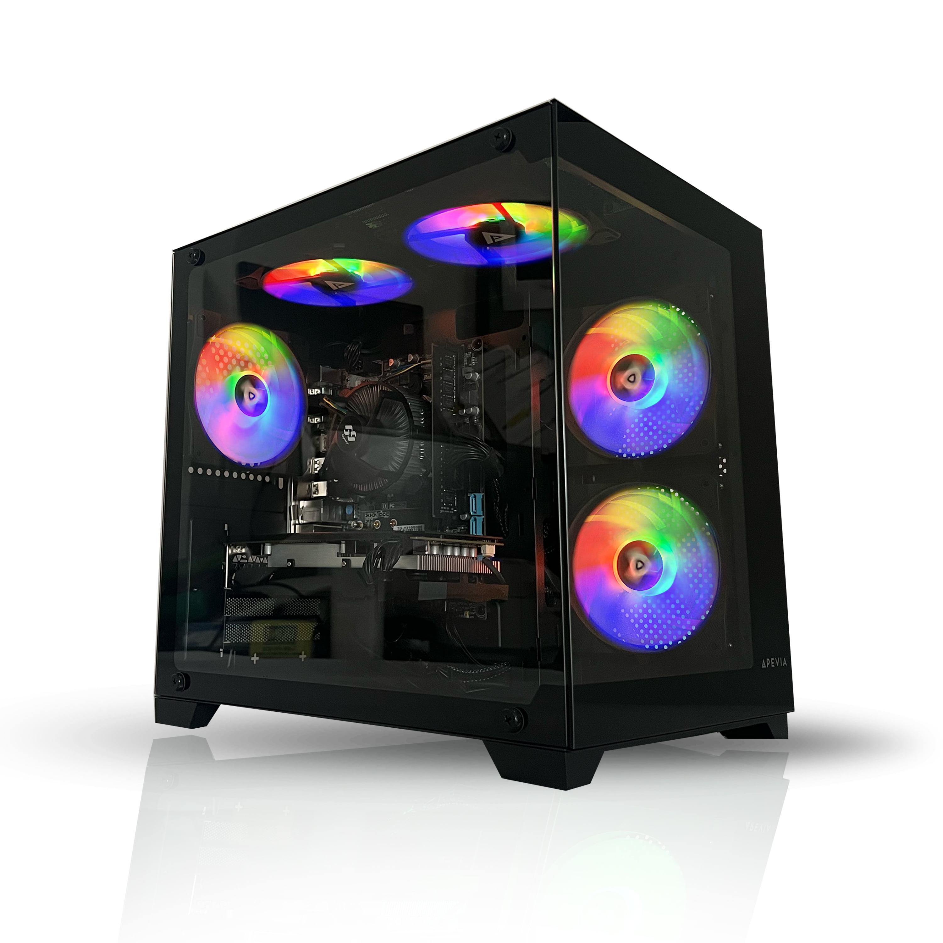 Alarco Gaming PC Desktop Computer Intel 3.70GHZ ,16GB Ram,512GB SSD ,WIFI , RX 580 8 GB, WINDOWS 11 , RGB