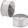 thumbnail image 1 of 100 yardas 2 rollos de hilo de nailon para abalorios de 0,1 mm, hilo de nailon para abalorios, cordón blanco invisible, hilo de nailon para coser, 1 of 9