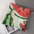 thumbnail image 7 of nygtbtfer Summer Pillow  Set of 2 Watermelon Gnome Decorative Throw Pillow Case Summer Watercolor Melon Fruit Cushion Case for Farmhouse Home Sofa Home Couch Office Decoration White, 7 of 7
