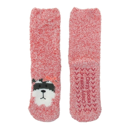 

Super Soft Cozy Warm Cute Animal Non-Slip Fuzzy Crew Winter Socks 1 Pair Raccoon