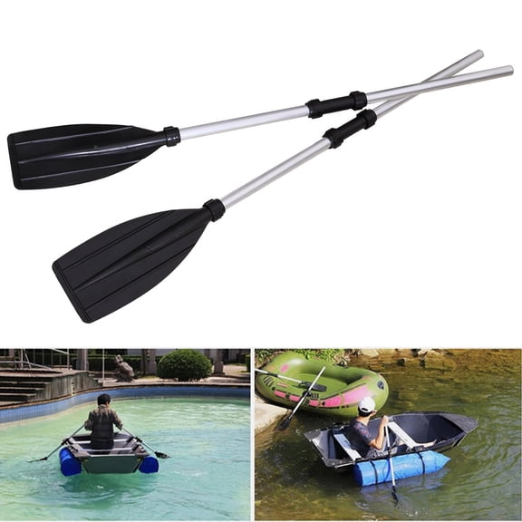 WRISTBIQUE 1Pair Aluminum Alloy Detachable Kayak Oars Waterproof with End Caps for Anti Water Ingress Boating
