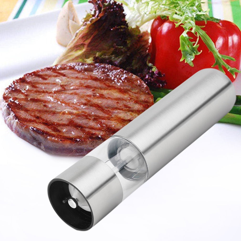 CAISIMIKI Electric Salt and Pepper Grinder Set- Stainless Steel