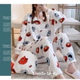 thumbnail image 2 of Thicken Plush Pajamas Set Long Sleeve Warming Sleepwear for Home Bedroom, 2 of 5