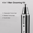 thumbnail image 2 of Kemei KM-6630 4 en 1 recortadora de pelo para la nariz para hombres, recargable por USB KEMEI Recortador de cejas, 2 of 6