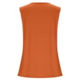 thumbnail image 5 of dazeni Elegant Pleated Tank Tops Womens Deep V Neck Sleeveless Camisole Plus Size Basic Shirts Casual Dressy Blouses Summer Work Business Office Tee Orange 5X-Large, 5 of 7