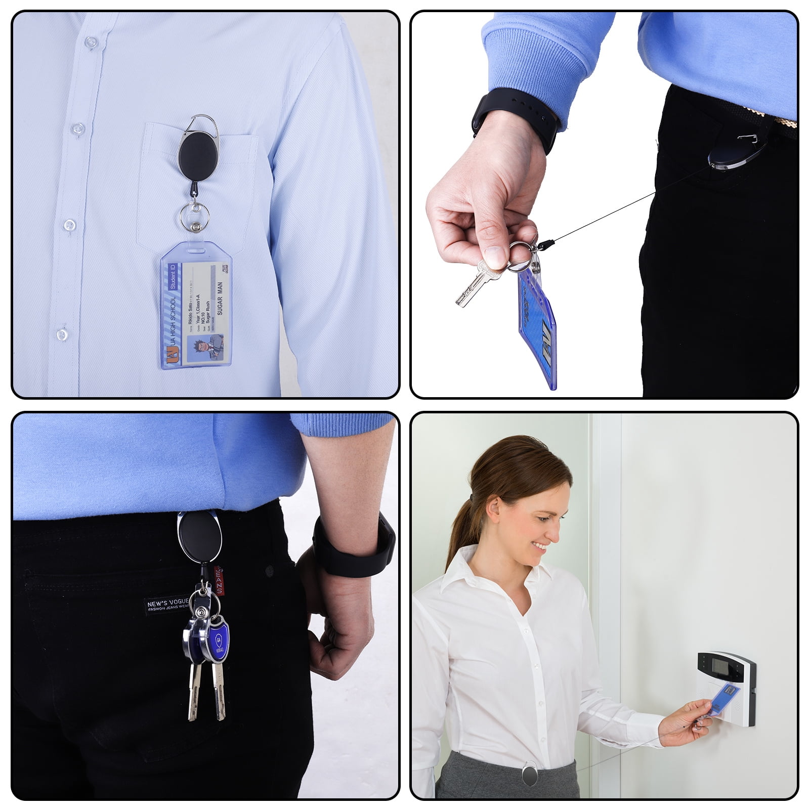 Qweryboo Pc Retractable Badge Holders with Lanyard Uganda Ubuy