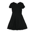 thumbnail image 1 of bar III Robe Évasée Côtelée pour Femmes, Noir, Très Petit, 1 of 2