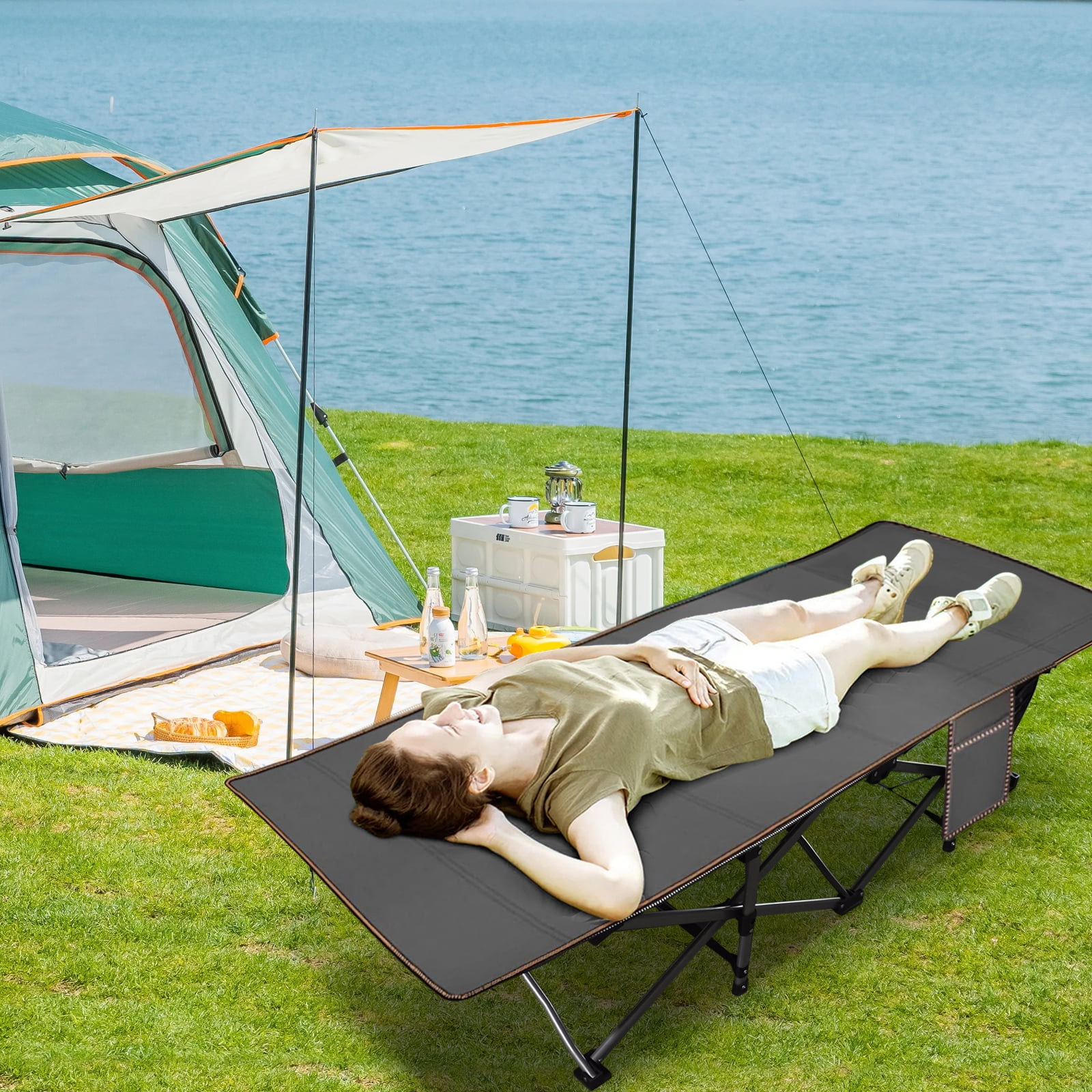 Folding Camping Cot for Adults, 73