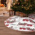 thumbnail image 4 of Salouo Retro Train Christmas Tree Skirt 30" Farmhouse Christmas Decorations Snowman Xmas Tree Skirt Tree Mat for Holiday Party Decor, 4 of 8