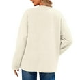 thumbnail image 4 of Enjoytime Womens Jackets Solid Color Fashion Long Sleeve Button Neck Jacket Outerwear Winter Women's Tops, 4 of 4