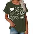 thumbnail image 1 of Cadeau de Saint-Valentin pour Femmes Imprimé Saint-Valentin T-Shirt Mode Confortable Blouses Tops Femme, 1 of 8
