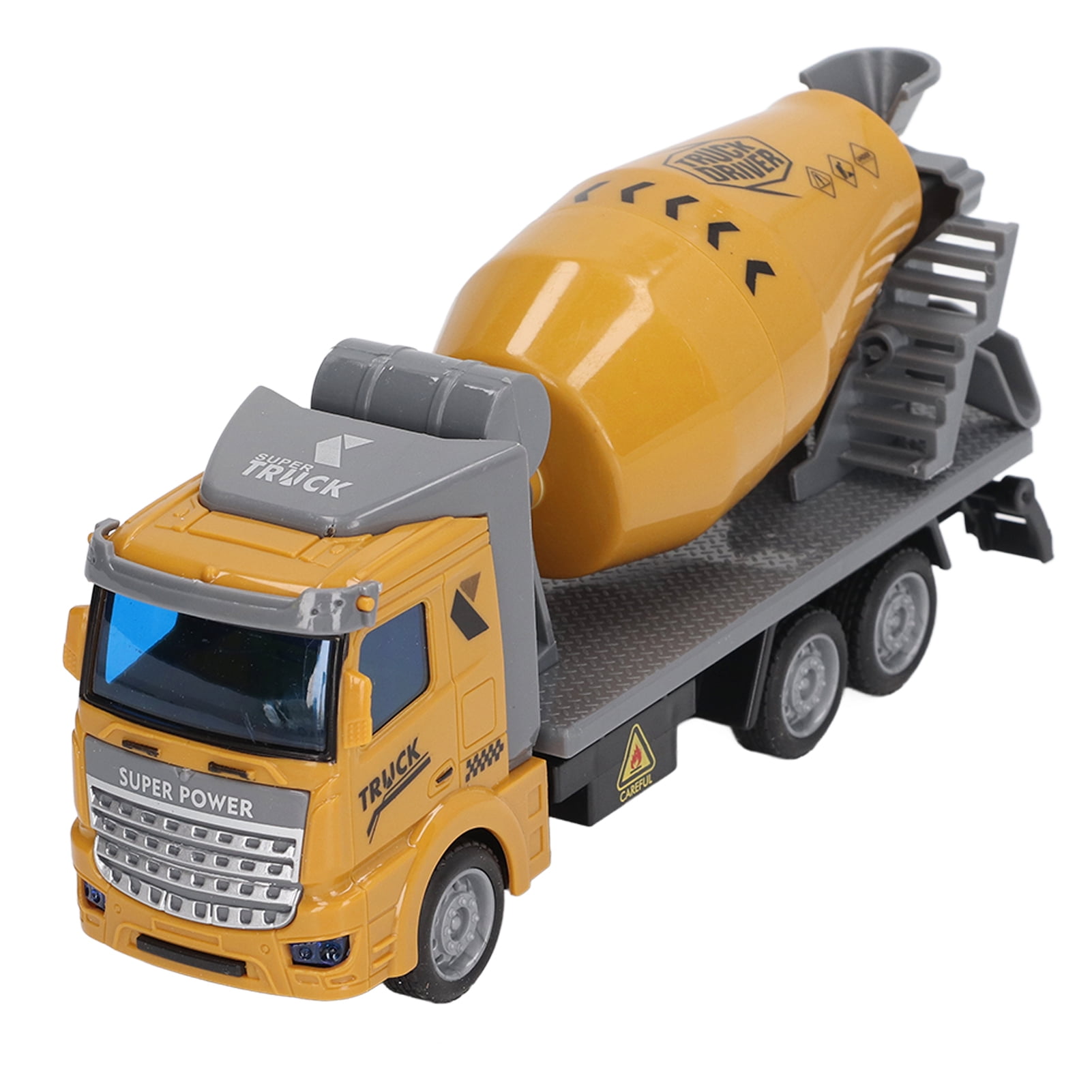 Pull Back Car Toys, 1:48 Scale Cement Mixer Toy Truck For