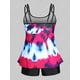 thumbnail image 2 of Tankini Cordón Ajustable Diseño Teñido Tamaño Grande Rosegal Lencería de talla grande, 2 of 5