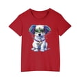 thumbnail image 1 of RXIRUCGD 2025 Vêtements d'Été pour Enfants T-shirt Imprimé Mode Mignon Col Rond Manches Courtes, 1 of 5