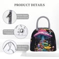 thumbnail image 4 of Disketp Colorful Mushroom Bolsa Térmica para Almuerzo, Lonchera con Abertura Amplia y Gran Capacidad, Organizador Reutilizable para Mujeres, Hombres y Adultos, 4 of 6