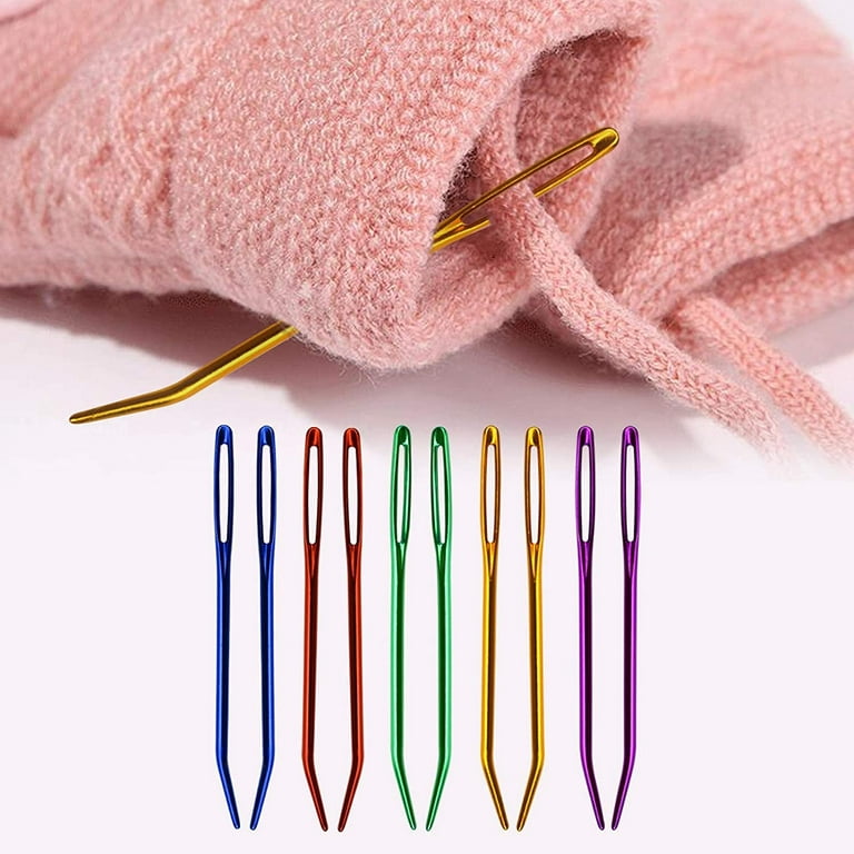 10Pcs/lot Plastic Plastic Knitting Needles DIY Crafts Hand-knitted Sewing  Needle Yarn Darning Tapestry knitted