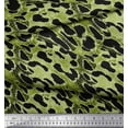 thumbnail image 3 of Soimoi Green Japan Crepe Satin Fabric Leopard Animal Skin Print Fabric by the Yard 42 Inch Wide, 3 of 3