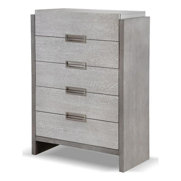Furniture of America Yasgard 5-Drawer Solid Wood Chest in Gray