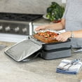 thumbnail image 2 of Insulated Expandable Double Casserole Carrier and Lasagna Holder for Picnic Potluck Beach Day Trip Camping Hiking - Hot and Cold Thermal Bag in Gray – Tote can hold 11 x 15 or 9 x 13 baking dish, 2 of 10