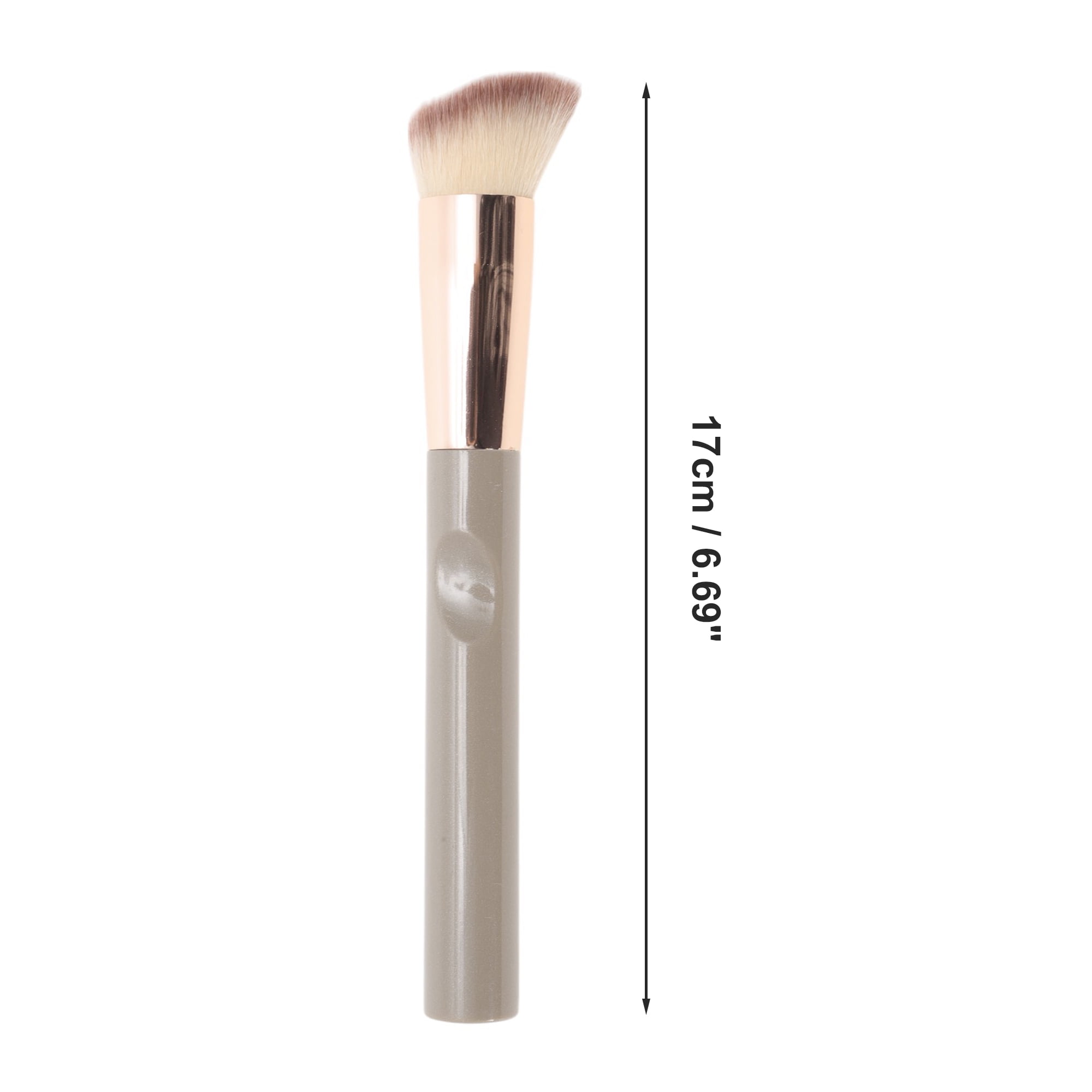 Unique Bargains 1 Pc Durable Angled Foundation Brush Light Coffee Color