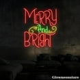 thumbnail image 4 of Glowneon Merry And Bright Neon Sign, Merry And Bright LED Sign, Christian Home Party Gifts, 4 of 5