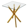 thumbnail image 6 of Glass End Table for Living Room Set of 2, Holaki 17.72" Modern Square Side Table with Tempered Glass Top & Metal Legs, Small Glass Table for Bedroom Office, Gold, 6 of 9