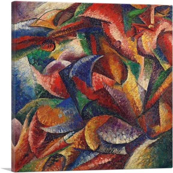 ARTCANVAS Dynamism of a Human Body 1913 Canvas Art Print by Umberto Boccioni - Size: 18" x 18" (0.75" Deep)
