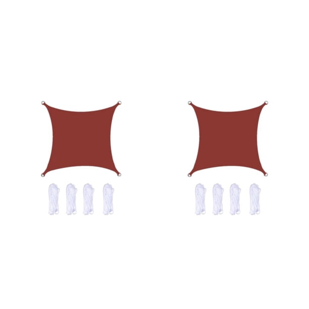 Scienceny Toldo para Exteriores, Tela De Poliéster Impermeable Y A Prueba De Sol, Cortina De Protección Solar Multifuncional, 2 * 2 M, Rojo 2*2m rojo óxido 2Conjunto